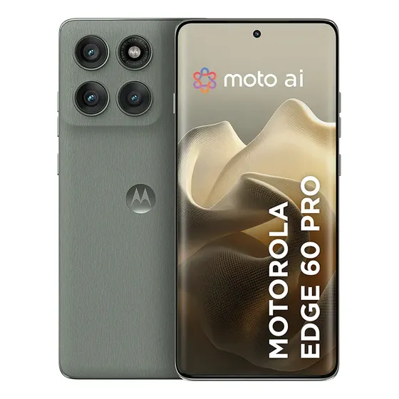 Smartphone Motorola Edge 60 Pro 5g, 512 GB, 24 GB (12 GB de RAM+12 GB de Ram Boost), pantalla cuádruple Moto Ai, 50 MP, cámara militar Sony Ultra Strength Ip68 + Ip69, gris
