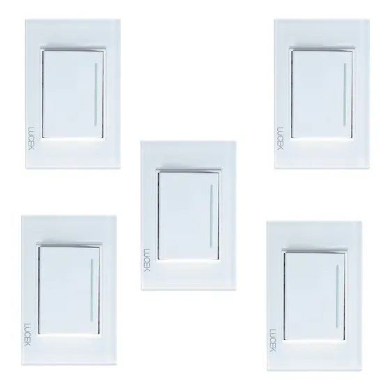 Placa Con 1 Interruptor Sencillo De 3 Módulos Cristal Lucek