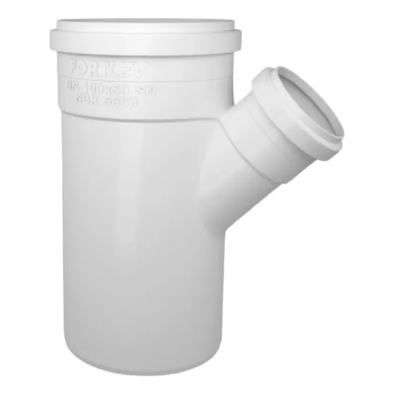 Junção Em Y Esgoto Pvc Branco 100mm X 50mm Fortlev