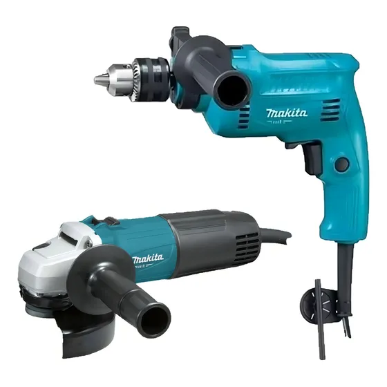 Kit Rotomartillo 1/2 +esmeriladora 4 1/2 Makita Mtk0003b 093 Color Turquesa Frecuencia 60Hz