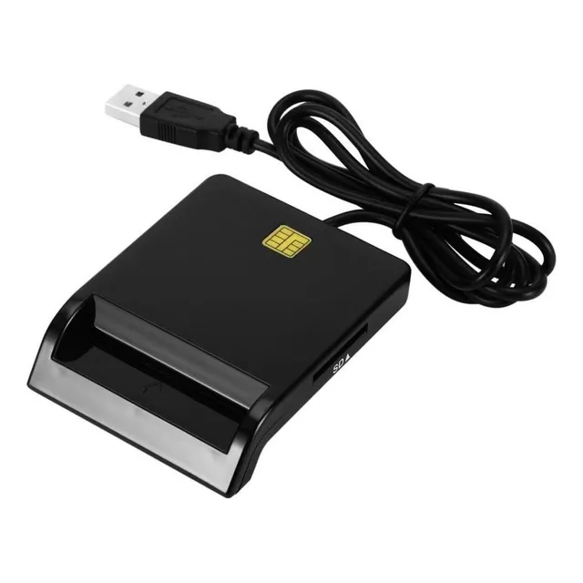 C Leitor Usb 2.0 Cartão Cac Id Bank Card Sim Cloner
