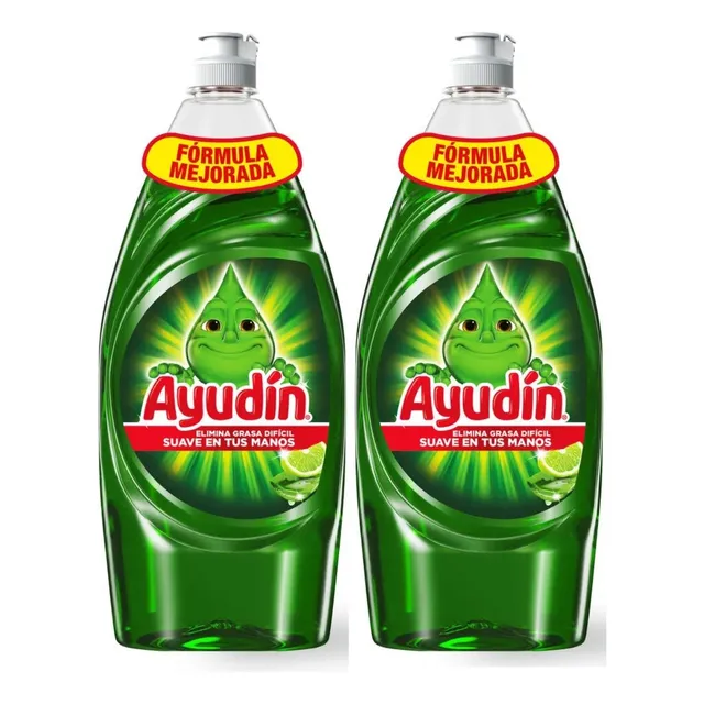 Duopack Lavavajillas Líquido Ayudín Limón Y Sábila 900 Ml