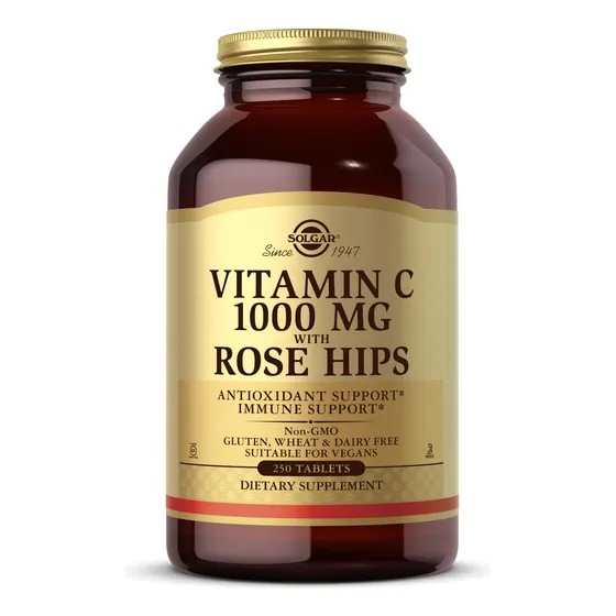 Suplemento Solgar De Vitamina C De 1000 Mg Con Rosa Mosqueta