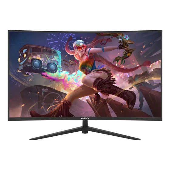 Monitor Gamer Enxuta 27 Diseño Curvo Hd 165 Hz Dimm Color Negro