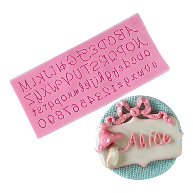 Molde Silicone Letras Cursivas Alfabeto Confeitaria Envio Já