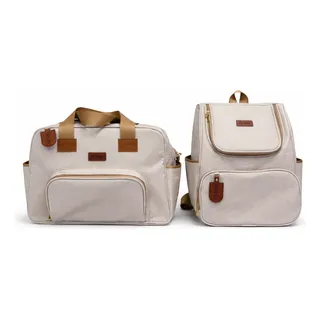 Kit Bolsa Maternidade Com Mochila Linho Saída Bebê