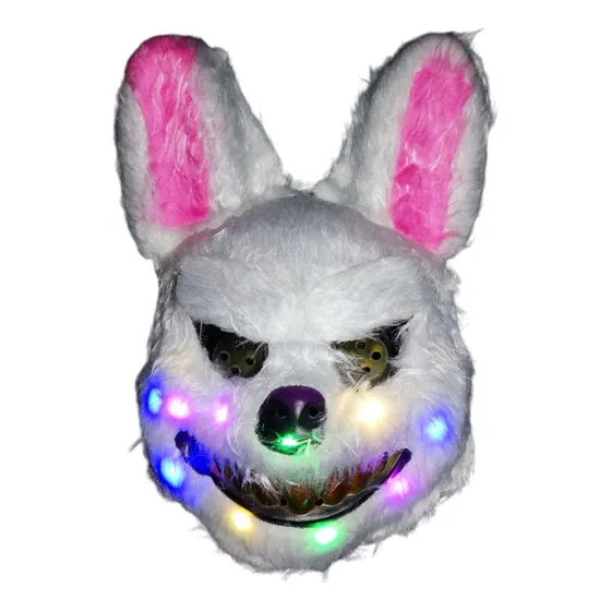 Mascara De Halloween Conejo De Terror Con Lud Led