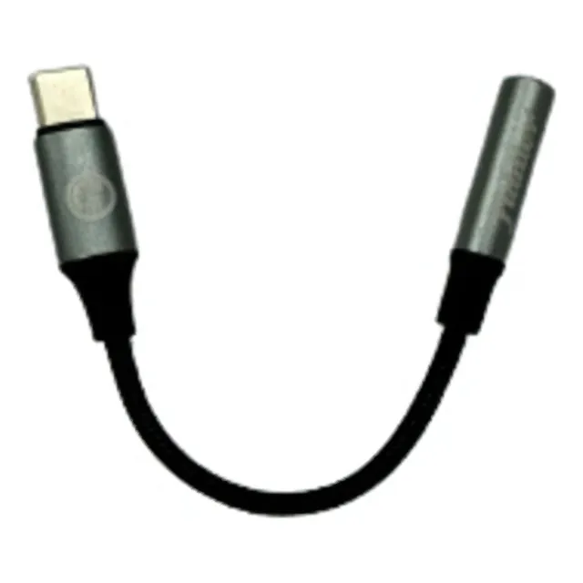 Adaptador De Audífonos Fiddler Jack 3.5 Mm A Type C Fd-35ac Color Negro