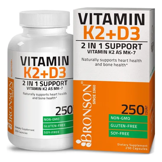 Vitamina K2 90mcg + D3 5000iu 2 En 1 250 Caps Deal Eg D15