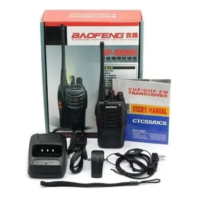 Pack X 2 Radios Transmisor Walkie Talkie Baofeng 888s 