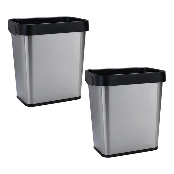 Bath Bliss 2 Pack 8l Bin De Desechos De Acero Inoxidable | X