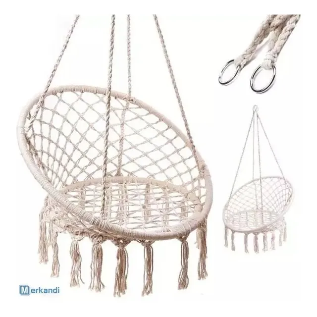 Silla De Hamaca, Boho, Colgante, Columpio, Macrame, Terraza,