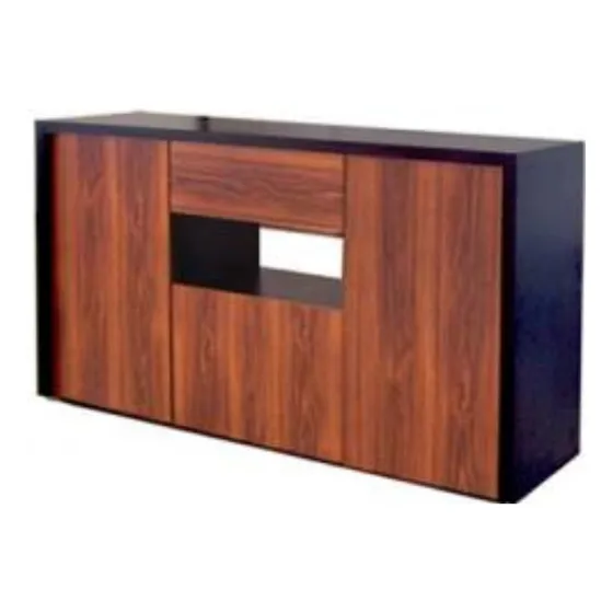 Modular Bahiut Vajillero Rack Platinum Tv Lcd 4 Puerta Cajon Color Negro Roble Antiguo