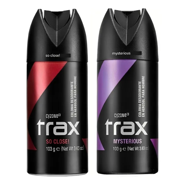 Set X 2 Colonia Deo Trax Mysterious + So Close! Cyzone