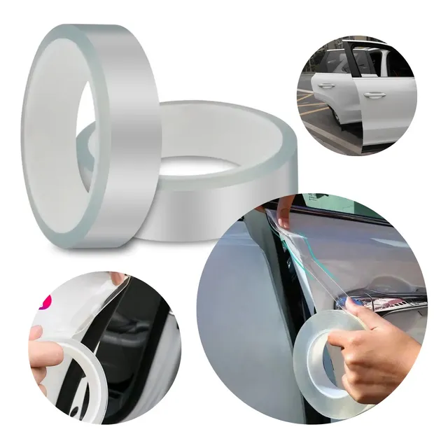 Cinta Transparente Protectora Bordes Puertas Carro 5m X 33mm
