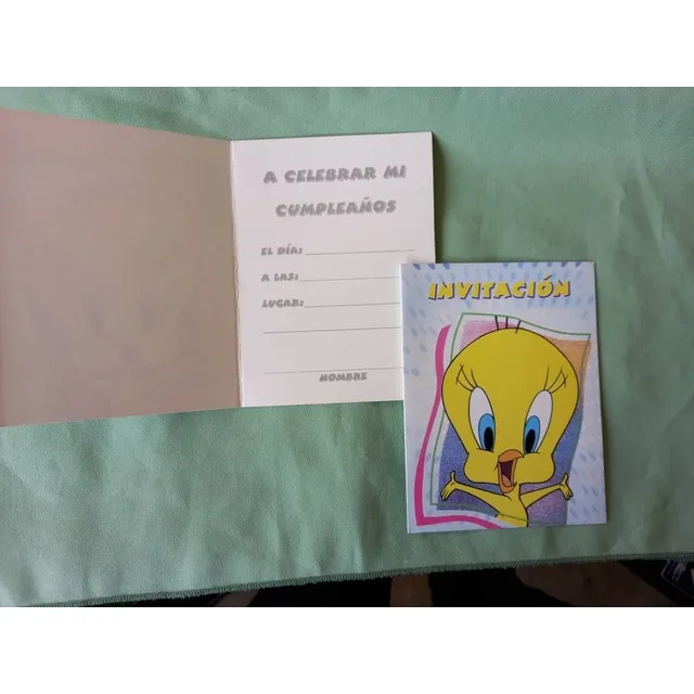 Design - Tarjetas De Invitación - Piolin - Set De 9