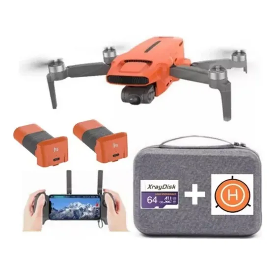 Drone Xiaomi Fimi X8 Mini 3 com 2 Baterias 4k 3 eixos 2024 Cor Laranja 5 GHz