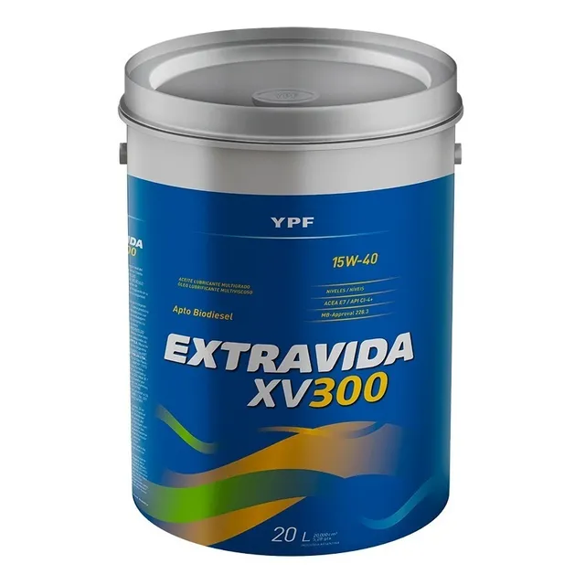 Ypf Extra Vida Xv 300 15w40 X 20 lts Balde API CI-4 Plus