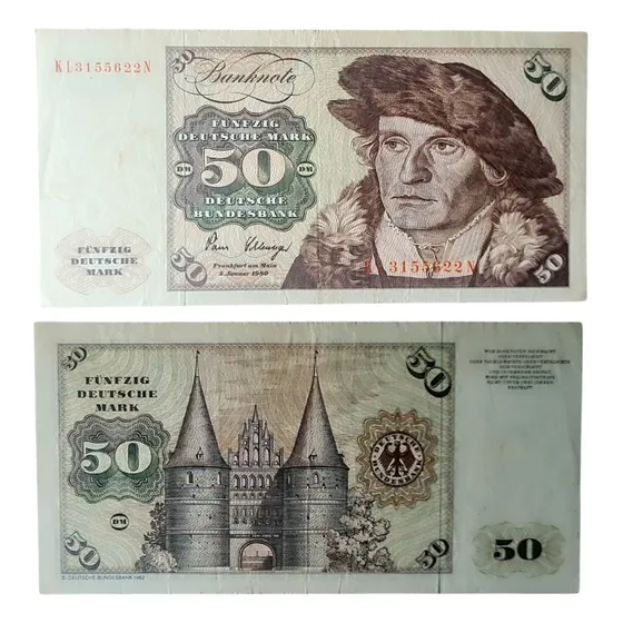 Billete Mundiales Alemania Federal 50 Marcos  1980