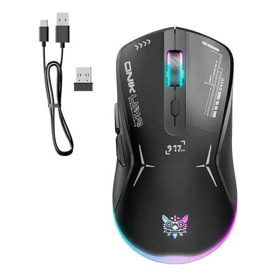 Mouse Gamer Inalámbrico Onikuma Cw917 Black Negro
