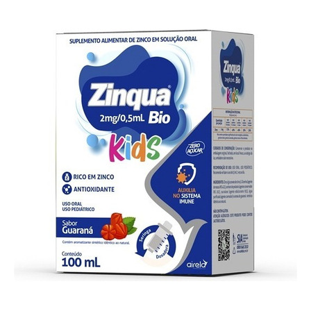 Zinqua Bio Kids Suplemento Alimentar 100 Ml Airela Zinqua Bio Kids Suplemento Alimentar 100 Ml Airela