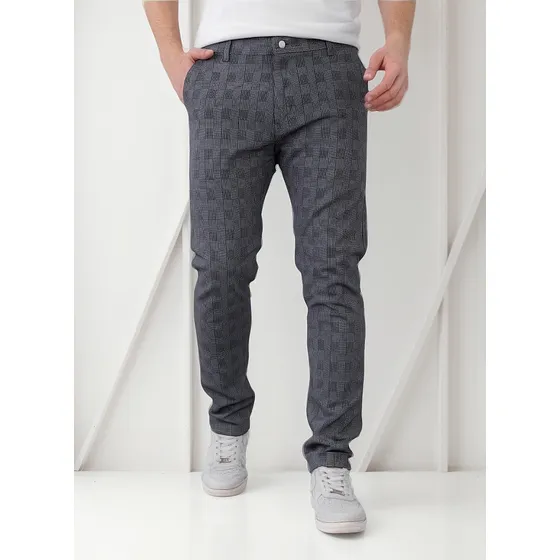 Pantalón Cuadrille Príncipe De Gales Gabardina De Vestir