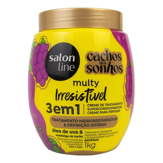 Salon Line Cachos Dos Sonhos Irresistivel 3em1 Uva Creme 1kg
