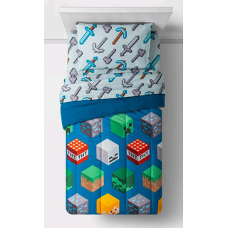 Edredón Matrimonial Con Sábanas Minecraft Isometric Edredón Matrimonial Con Sábanas Minecraft Isometric