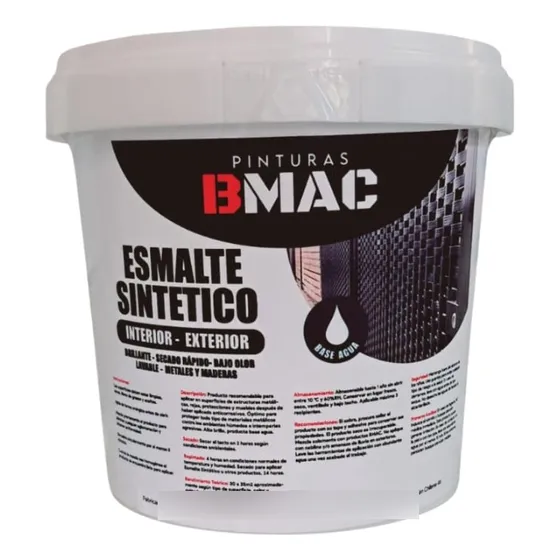 Esmalte Sintético Brillante 1litro (1/4gl) Doble Acción Bmac