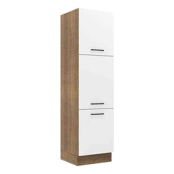 Mueble De Cocina Despensa 3 Puertas Agata 60cm Marrón/blanco