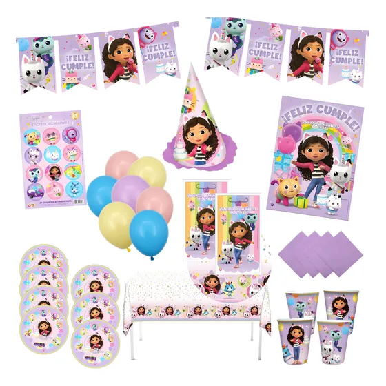 Kit Mesa Descartables + Deco Cumpleaños Vip Disney Oficial