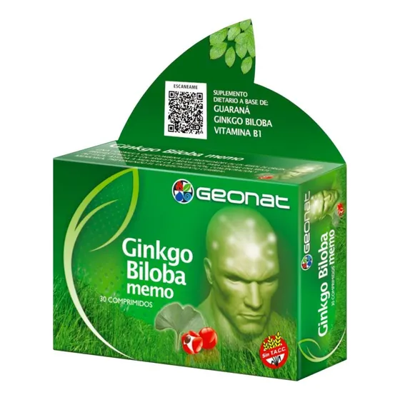 Geonat Ginkgo Biloba Memo 30 Comp Concentración Y Memoria