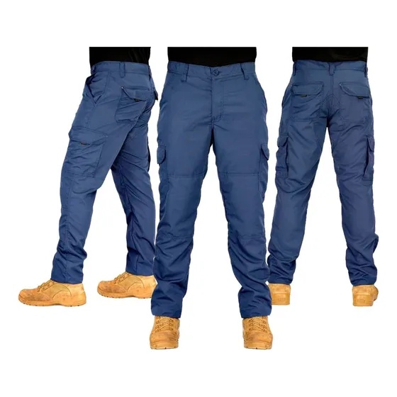 Calça Tática Militar Cargo Masculina Poly 6 Bolsos Reforçada