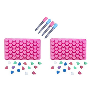 2 Molde De Silicón Corazón + 4 Gotero Pipeta, Gomita 2 Molde De Silicón Corazón + 4 Gotero Pipeta, Gomita