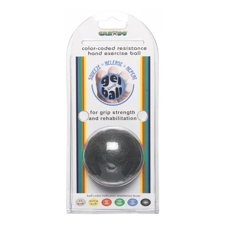 Pelota De Mano Cando- Gel Squeeze Ball -negra- X-heavy