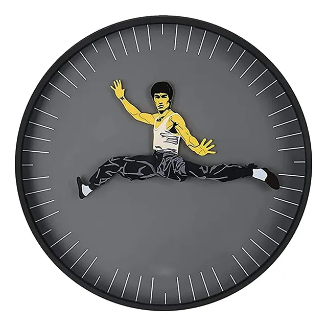 Ttcpuysa Reloj Kung Fu Pared Chino Bruce Lee Novedoso Para