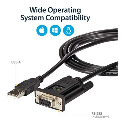 Adaptador Usb Serial Rs232 Db9 Dce Cable Ftdi Modem Nulo