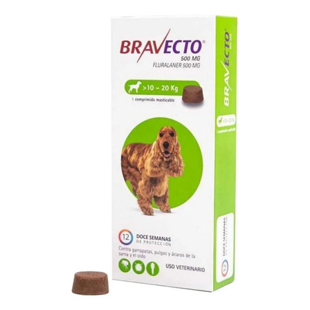 Bravecto Antipulgas E Carrapatos P/cães 10 A 20kg Msd Bravecto Antipulgas E Carrapatos P/cães 10 A 20kg Msd