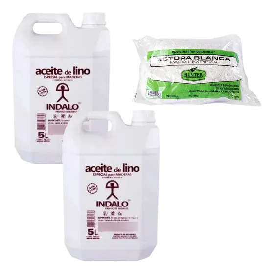 Aceite De Lino Proteccion Para Maderas 10 Litros + Estopa