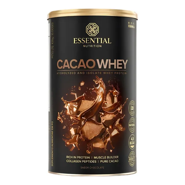 Cacao Whey Ou Vanilla Whey - 900g - Essential - Whey Isolado