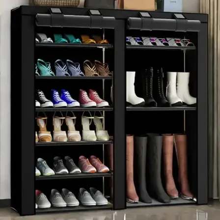Zapatero Organizador De Calzado Homeco. Deal Zapatillas Zapatos Pantuflas Botas Rack Botinero Con 12 Niveles Color Negro Fácil Armado