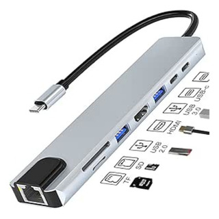 Tipo C Hub 8 En 1 Adaptador Usb C A Hdmi Android Tipo C Hub 8 En 1 Adaptador Usb C A Hdmi Android
