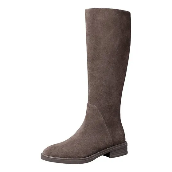 Botas De Equitación, Tacón Ancho Hasta La Rodilla, Botas Con