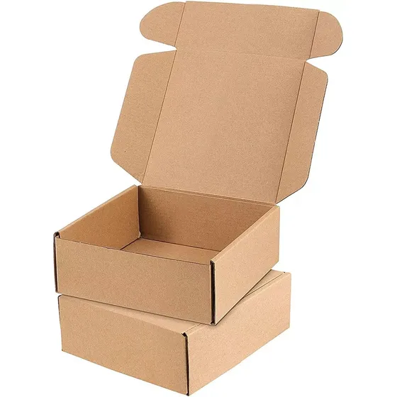Caja De Cartón Stendy Empanadas Hamburguesas Delivery Packaging Descartables Marrón Claro Pack X50 Unidades