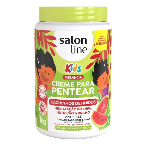 Creme Para Pentear Salon Line Cachinhos Definidos 1kg