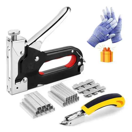 Engrapadora Para Tapiceria Con 6000 Grapas Clavadora Guantes