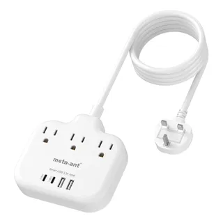 Adaptador De Viaje Meta-ant Us Al Reino Unido Tipo G Con Cab Adaptador De Viaje Meta-ant Us Al Reino Unido Tipo G Con Cab