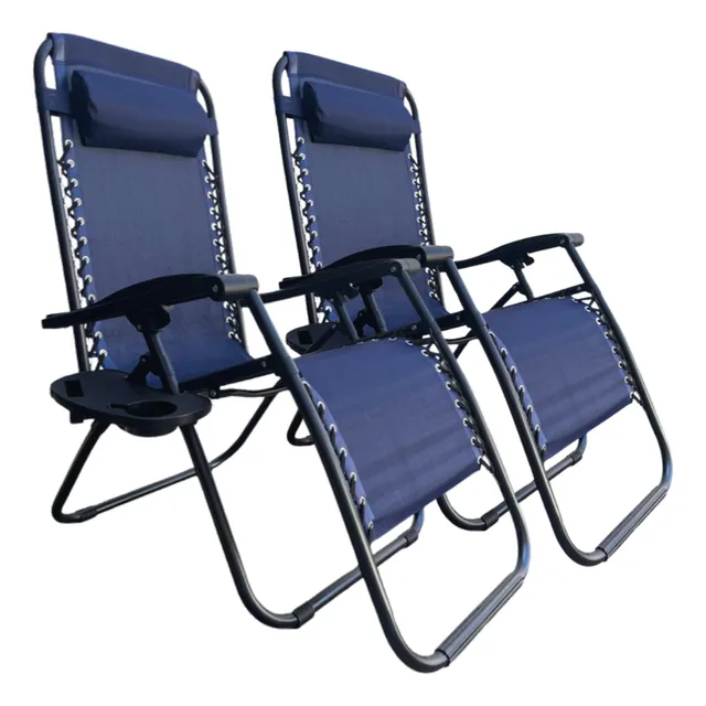 Silla Playera Comoda Plegable Para Exterior Jardín 2 Pz