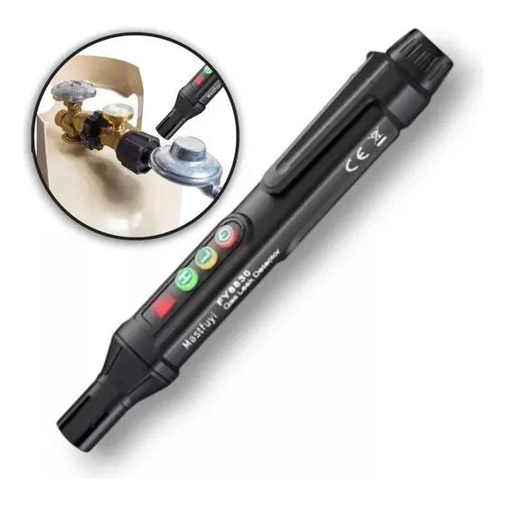 Lapiz Detector Fugas De Gas Portatil Audio-visual Alarma Negro