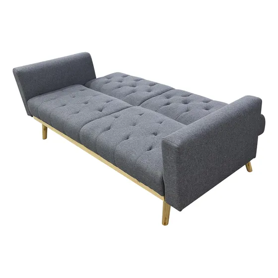 Sofá Cama De Tela Con Patas En Madera Powerfik